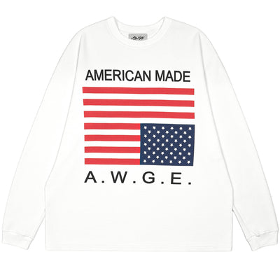 AWGE - AMERICAN MADE LS - CREAM - LONGSLEEVE - cherry fukuoka
