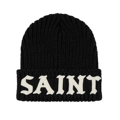 ©SAINT M×××××× - SM078 SAINT KNIT CAP - BLACK - BEANIE - cherry fukuoka