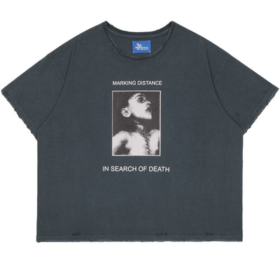 Marking Distance - ATRAX TEE - ASH BLACK - T-SHIRT - cherry fukuoka