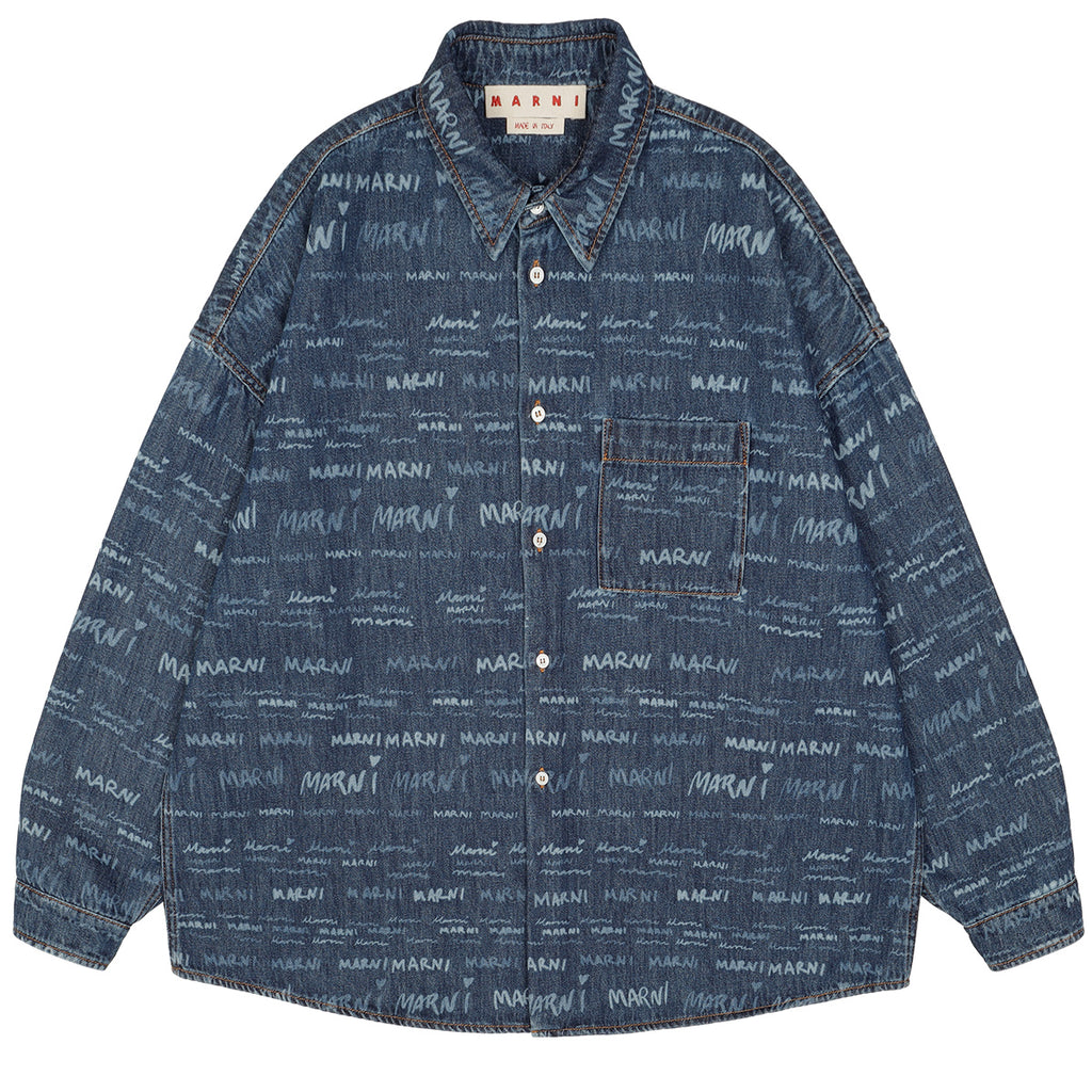 Marni flocky denim shirt - シャツ