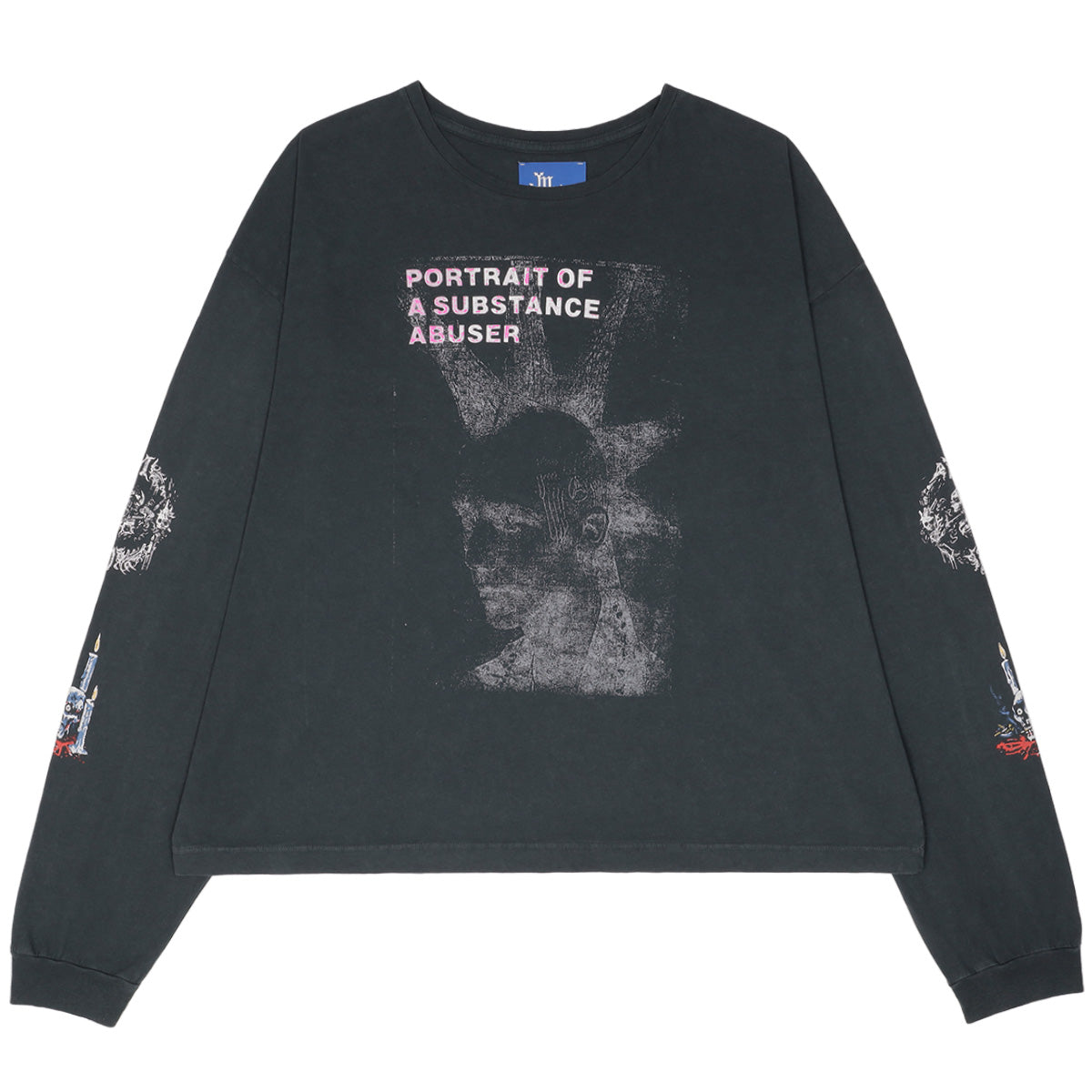 Marking Distance - SUBSTANCE ABUSER LONGSLEEVE - ASH BLACK - T-SHIRT - cherry fukuoka