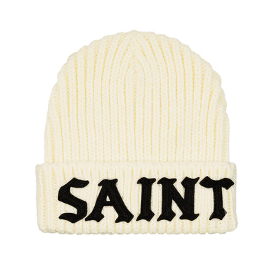 ©SAINT M×××××× - SM079 SAINT KNIT CAP - WHITE - BEANIE - cherry fukuoka