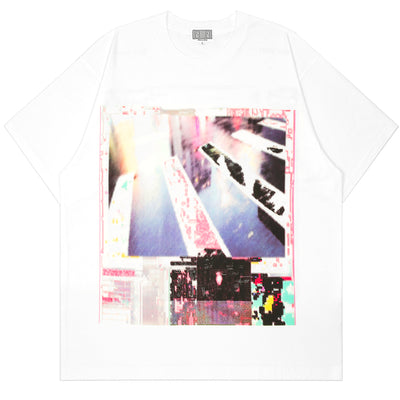 CAVEMPT - MD CROSSED WIRES BIG T - WHITE - cherry fukuoka