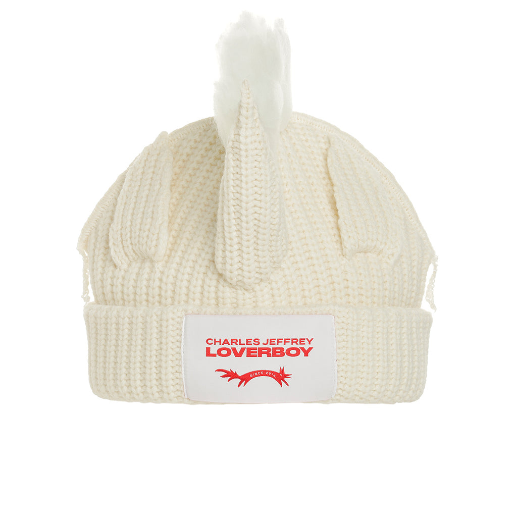 CHARLES JEFFREY LOVERBOY (チャールズ・ジェフリー・ラバーボーイ) - CHUNKY UNICORN BEANIE ECRU  ニット帽 | cherry オンライン通販サイト – cherry fukuoka