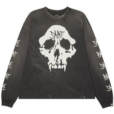©SAINT M×××××× × A BATHING APE® - SMC37 SKULL BAPE_LS T-SHIRT - BLACK - LONGSLEEVE - cherry fukuoka