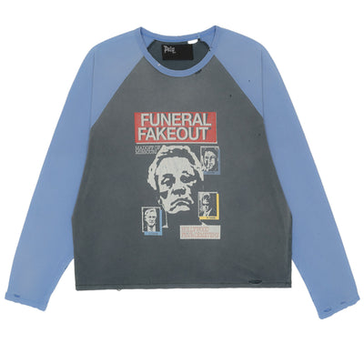 PALY HOLLYWOOD - FUNERAL FAKEOUT LONG-SLEEVE RAGLAN - MULTI - cherry fukuoka