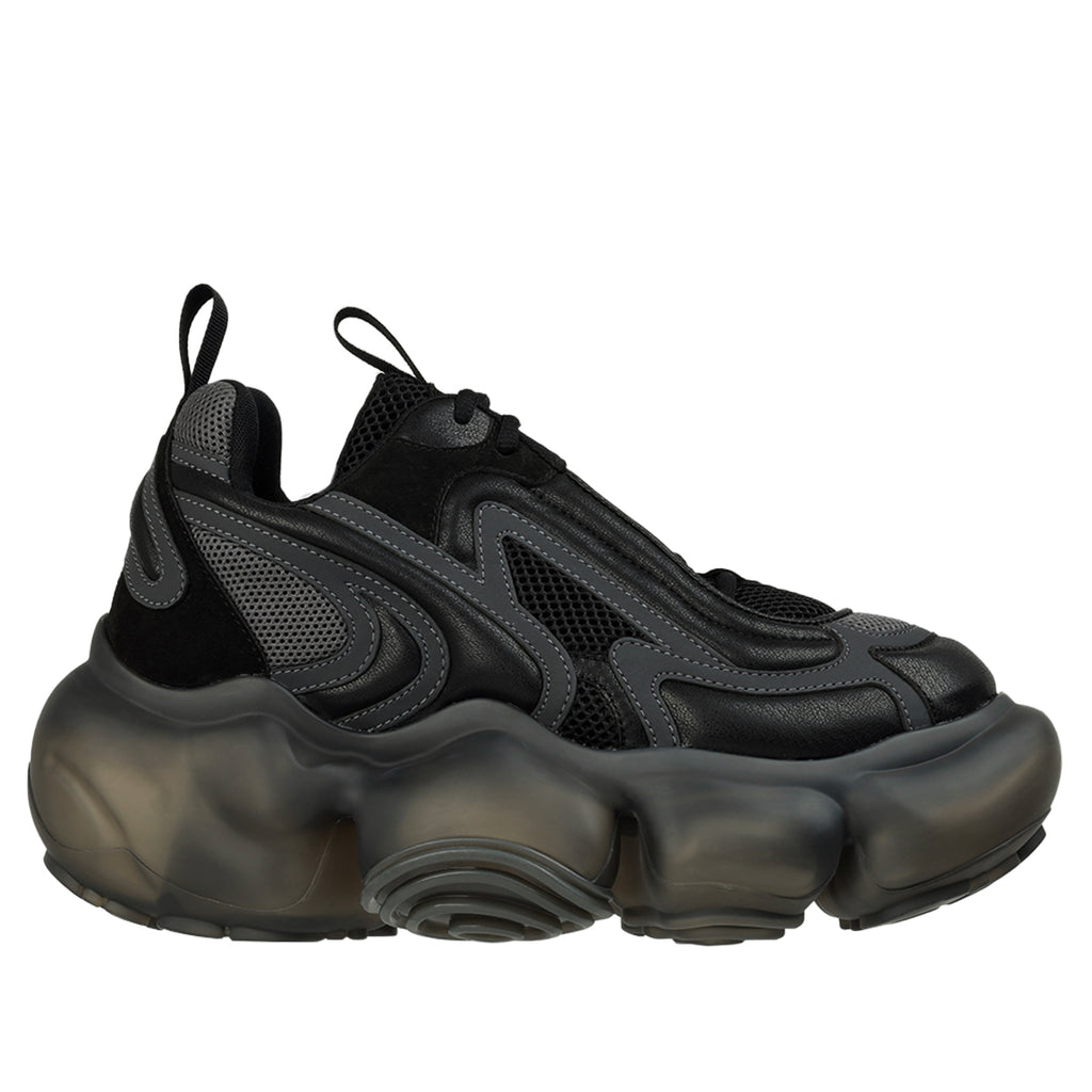 grounds (グラウンズ) - MOOPIE FLIPPER CYBER BLACK/BLACK スニーカー