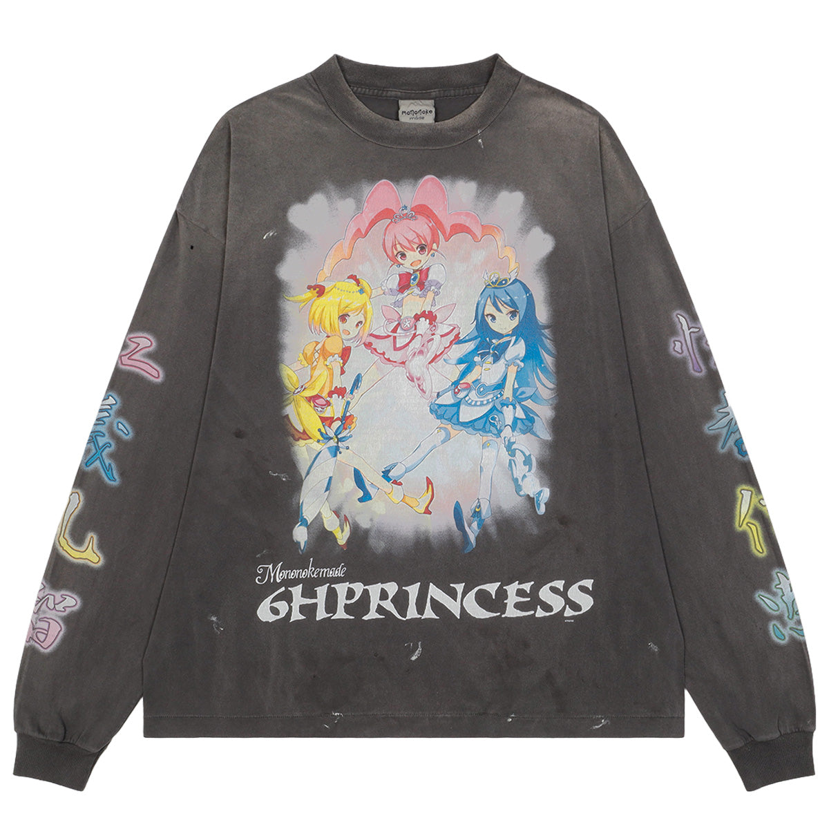 mononoke・made - SUPERFLAT L/S T-SHIRT - BLACK - LONG SLEEVE - cherry fukuoka