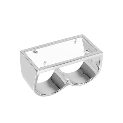 FOUR STITCHES DOUBLE SIGNET RING