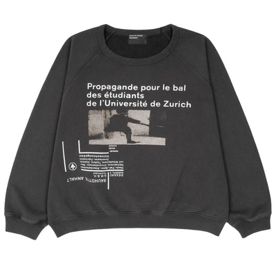 アンファン・リッシュ・デプリメ（ENFANTS RICHES DÉPRIMÉS / ERD） L'UNIVERSITÉ DE ZURICH RAGLAN CREWNECK（ブラック）