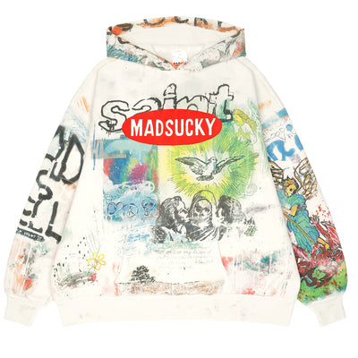 ©SAINT M×××××× × MADSAKI SMC76 MADSUCKEY MDS_DBL FACE HOODIE - WHITE - cherry fukuoka