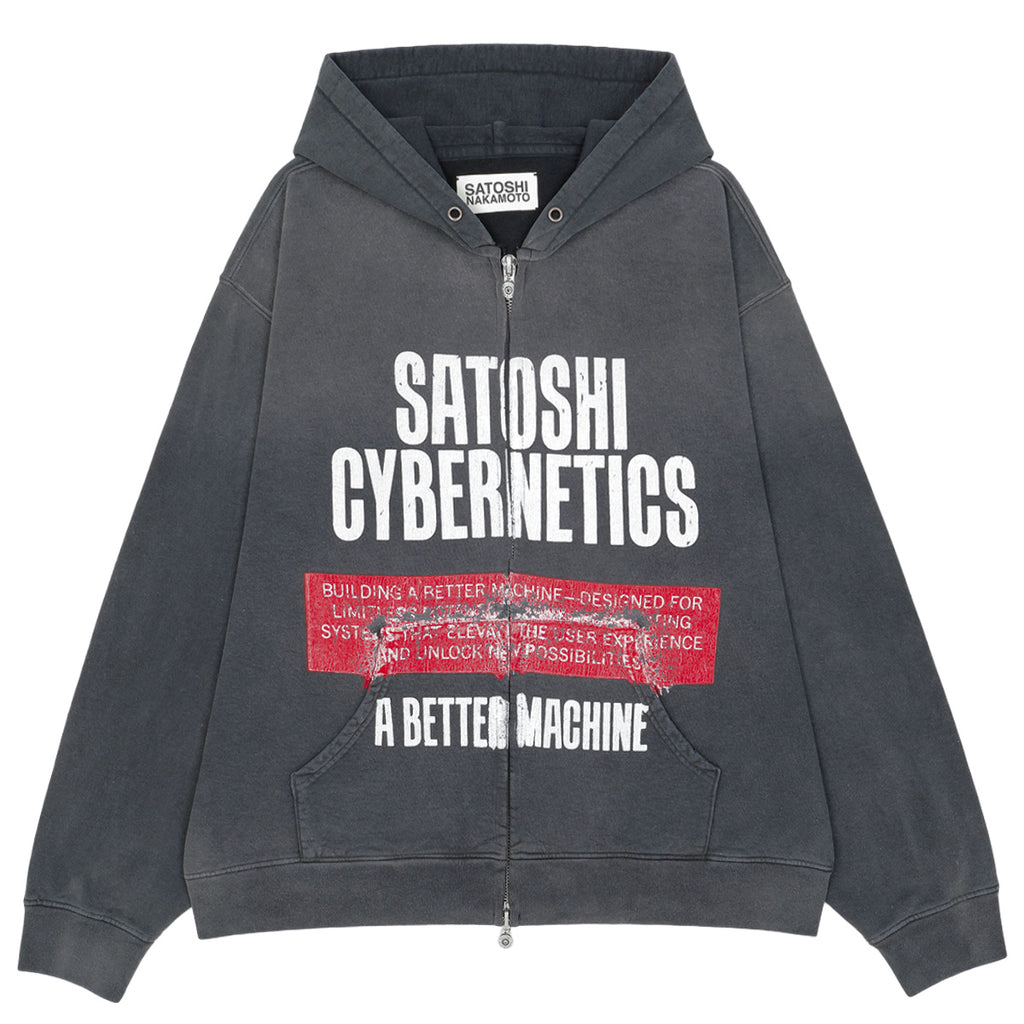 SATOSHI NAKAMOTO (サトシナカモト) - CYBERNETICS ZIP UP HOODIE
