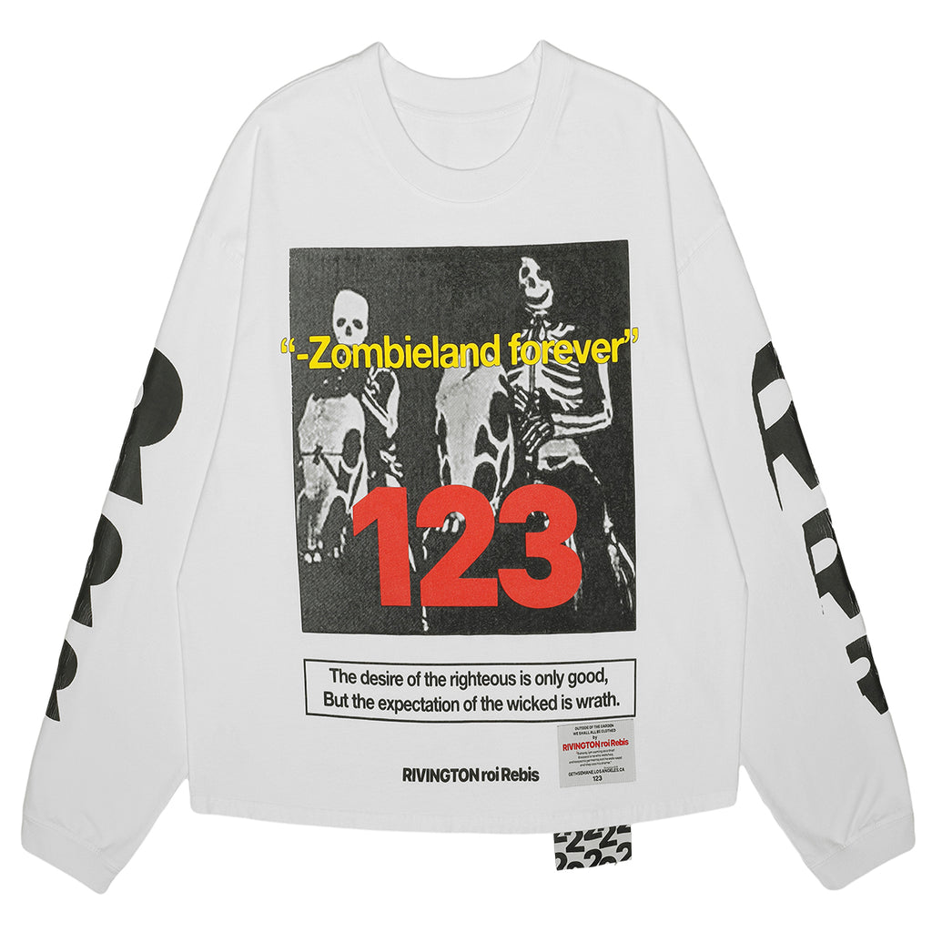 RRR123 - ZOMBIELAND L/S TEE WHITE Tシャツ | cherry