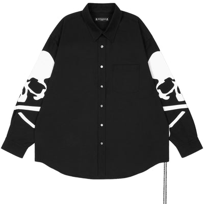 mastermind JAPAN - OXFORD SHIRT - BLACK - SHIRT - cherry fukuoka