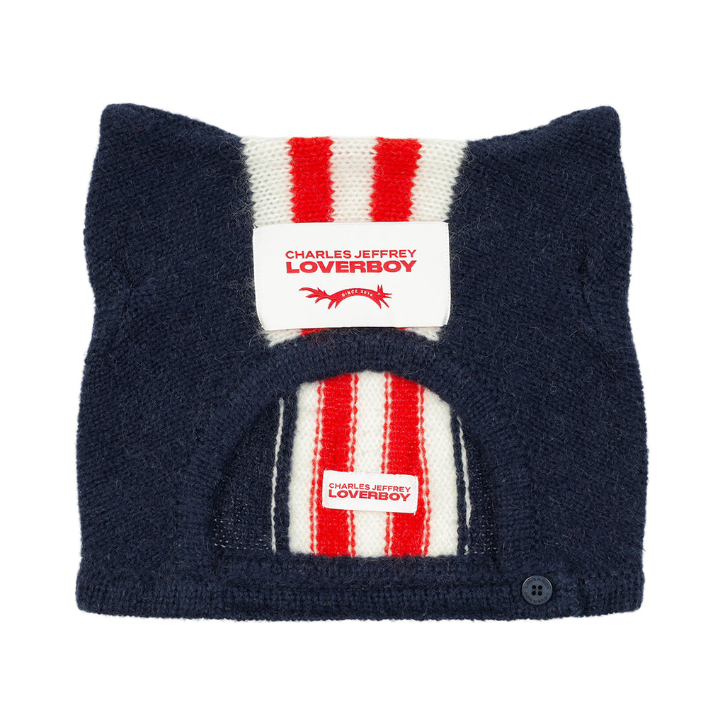 CHARLES JEFFREY LOVERBOY - ALPACA CHUNKY EARS BEANIE SCARF BROWN