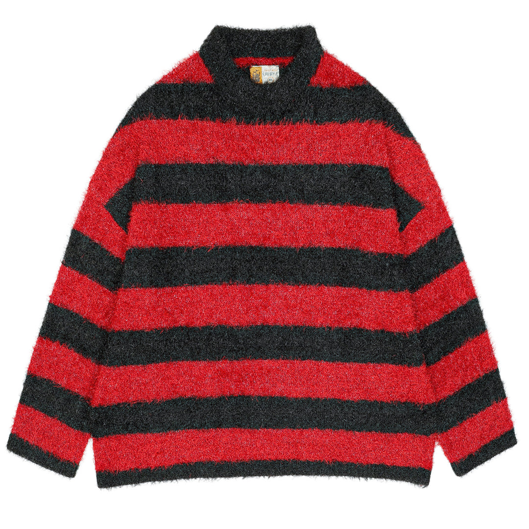 SAINT M××××××（セントマイケル）- SM069 GLITTER BORDER CREW