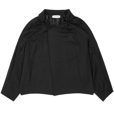 KIKO KOSTADINOV - HELMOND GATHERED BLOUSON - CROWA BLACK - JACKET - cherry fukuoka