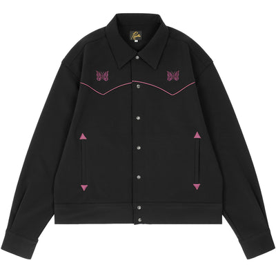 Needles - LPIPING COWBOY JACKET - BLACK - JACKET - cherry fukuoka