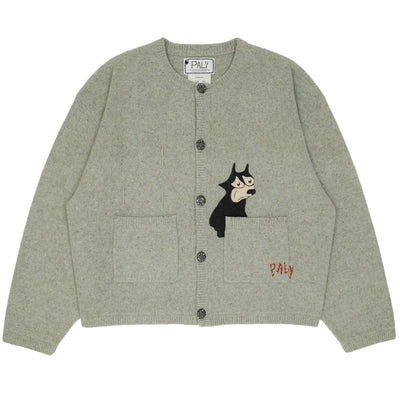 PALY HOLLYWOOD - GRAN DAMA CREWNECK CARDIGAN - GREEN - cherry fukuoka