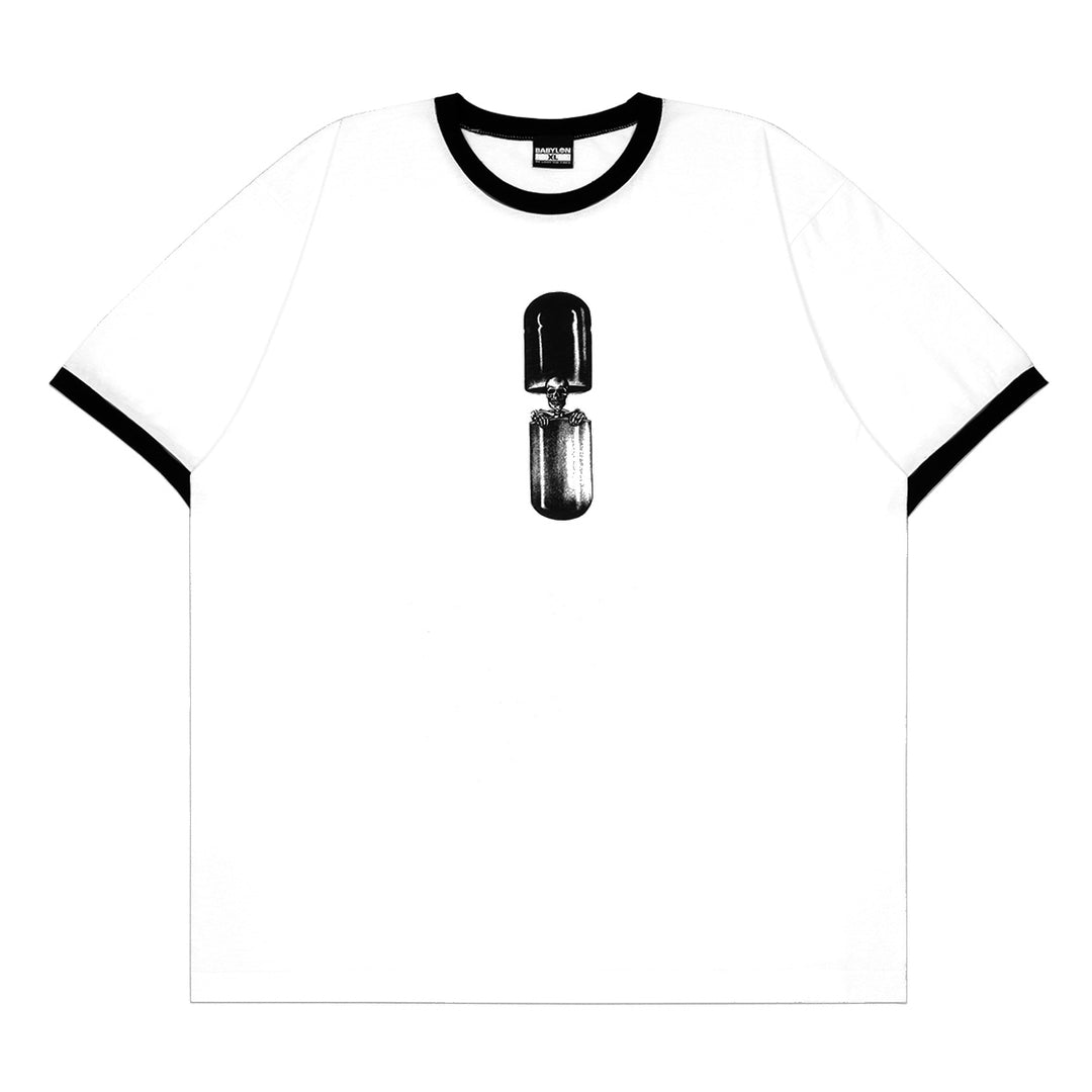 BABYLON LA（バビロンエルエー）- SKULL TEE JET PURE WHITE Tシャツ