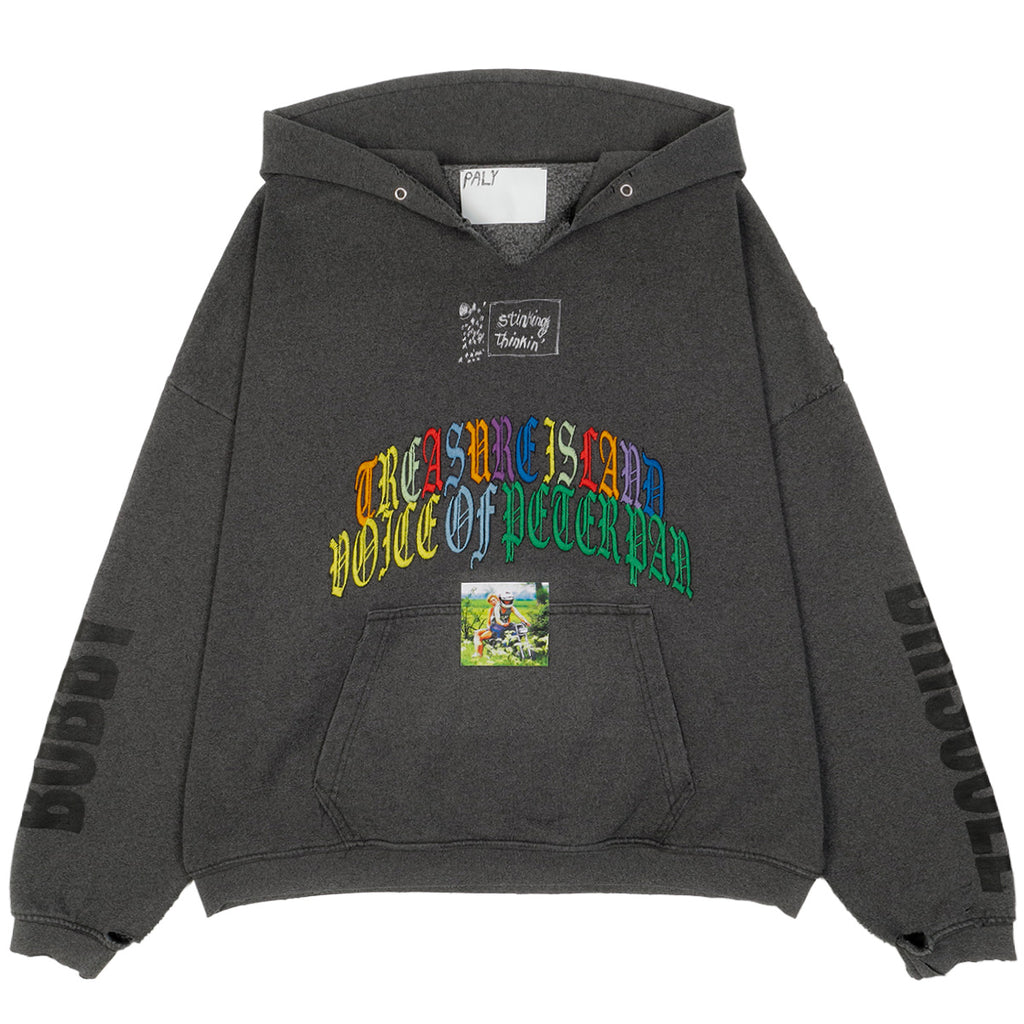 thirteen studios パーカー Thirteen Studios Embroidered Triple Logo Zip-Up Hoodie Faded Green