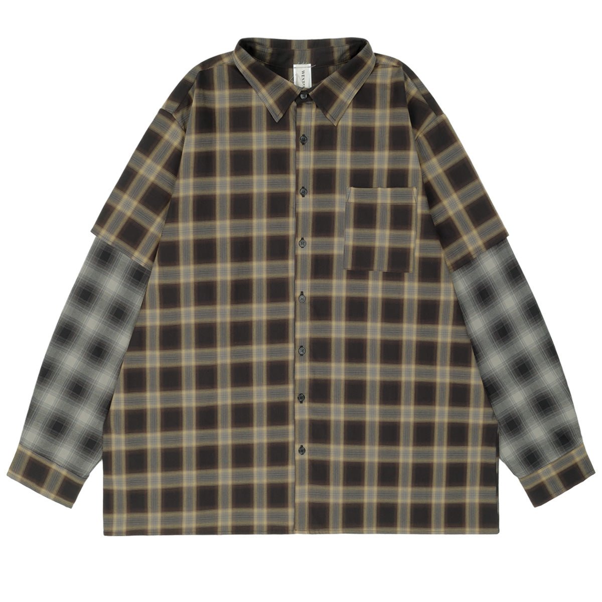 PLAID LAYERED SHIRT - cherry fukuoka - WESTFALL - SHIRT