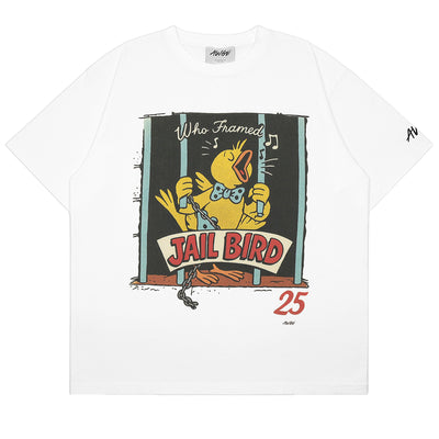 AWGE - JAILBIRD TEE - WHITE - T-SHIRT - cherry fukuoka