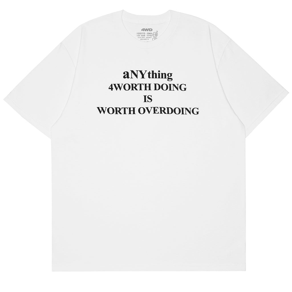 4WORTHDOING - ANY THINGS 4 WORTH DOING S/S TEE 白色T 恤| cherry