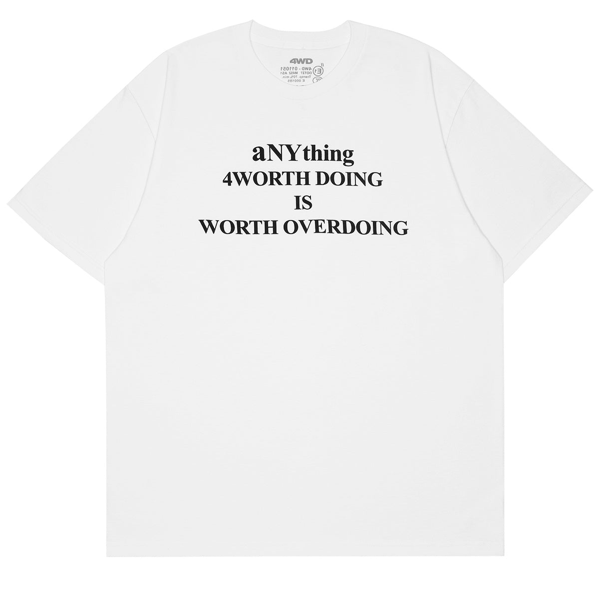 4WORTHDOING - 4X2 S/S TEE WHITE T-shirt | cherry Official Online