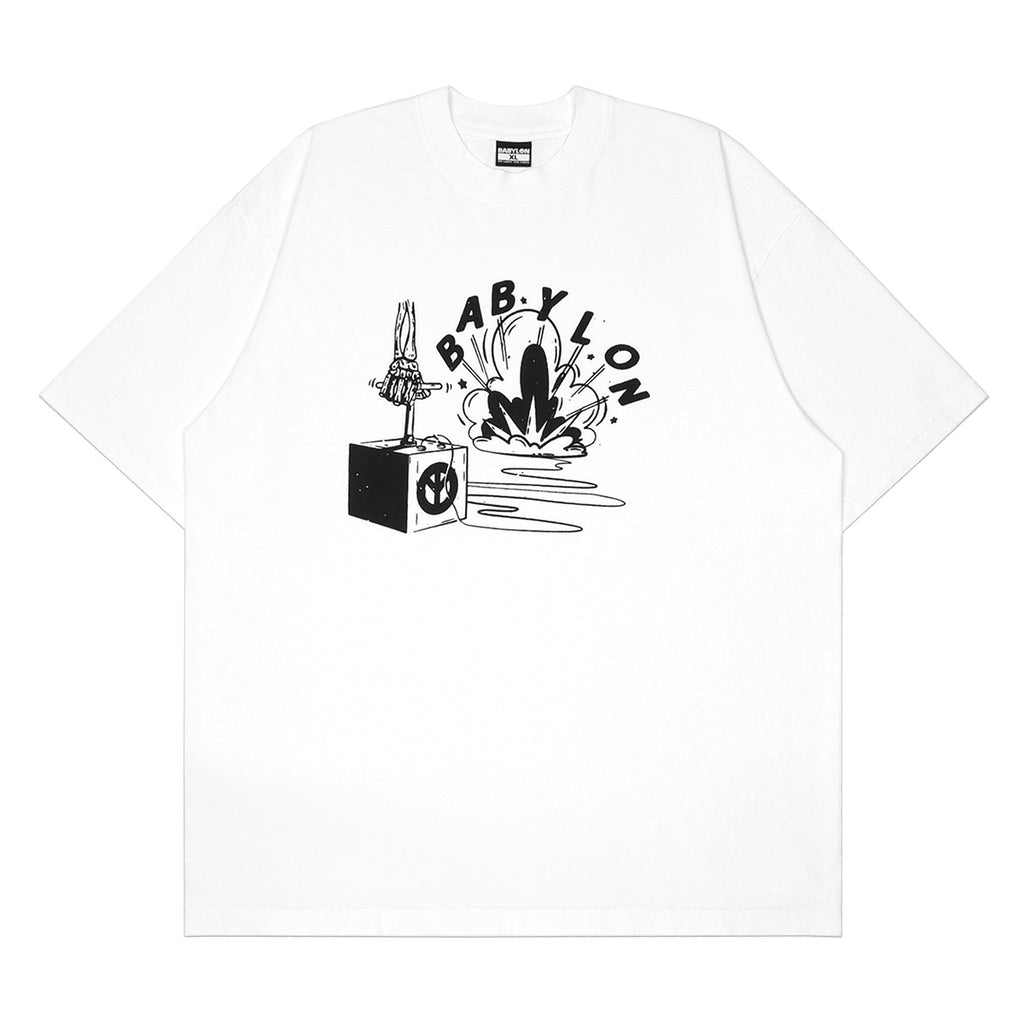 BABYLON LA（バビロンエルエー）- SKULL TEE JET PURE WHITE Tシャツ