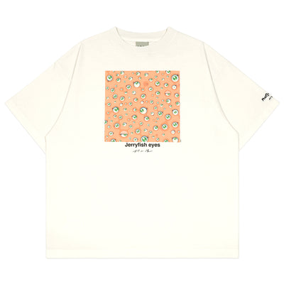 mononoke・made  - JERRY FISH EYES S/S T-SHIRT - WHITE - T-SHIRT - cherry fukuoka