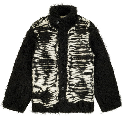 LES SIX - HARLEQUIN HAND KNIT CARDIGAN - BLACK - CARDIGAN - cherry fukuoka