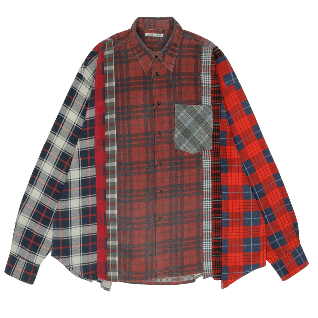 Needles - Rebuild by Needles FLANNEL SHIRT 7 CUTS WIDE SHIRT Needles - Rebuild by Needles FLANNEL SHIRT 7 CUTS WIDE SHIRT