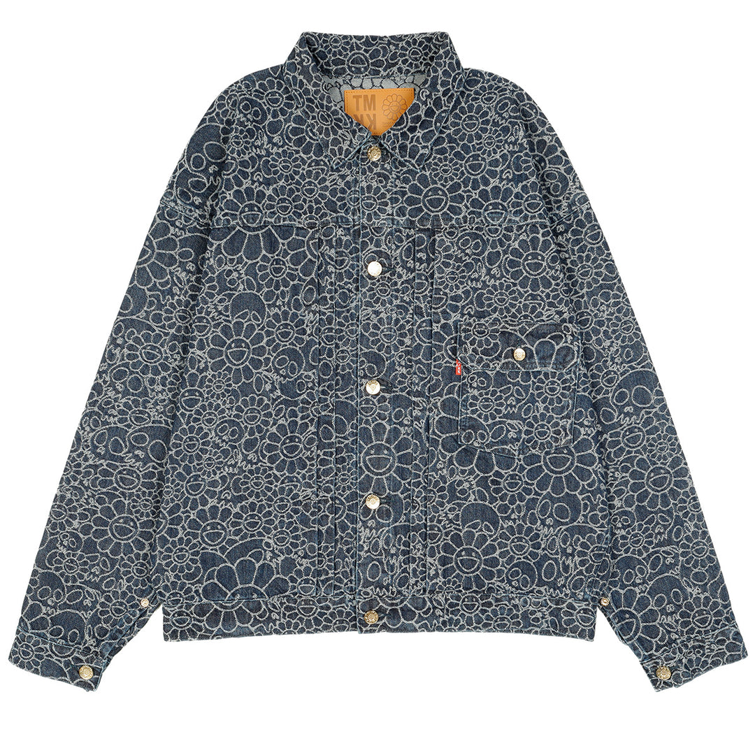 Takashi Murakami / kaikai kiki(タカシ ムラカミ/ カイカイキキ) - Flowers and Skulls Jacquard  Denim Jacket 1st Type Dark blue ジャケット | cherry オンライン公式通販サイト – cherry fukuoka