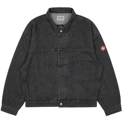 CAVEMPT - BLACK NEP DENIM TRUCKER JACKET - GRAY - cherry fukuoka