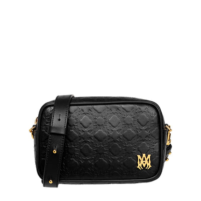 AMIRI - MA QUAD LEATHER CAMERA CASE - BLACK -BAG - cherry fukuoka