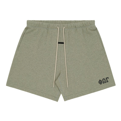 ESSENTIALS - CLASSIC SWEATSHORT - WASHED SEAL HEATHER - SWEATSHORT - cherry fukuoka