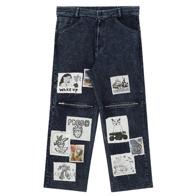 PATCH DENIM PANT