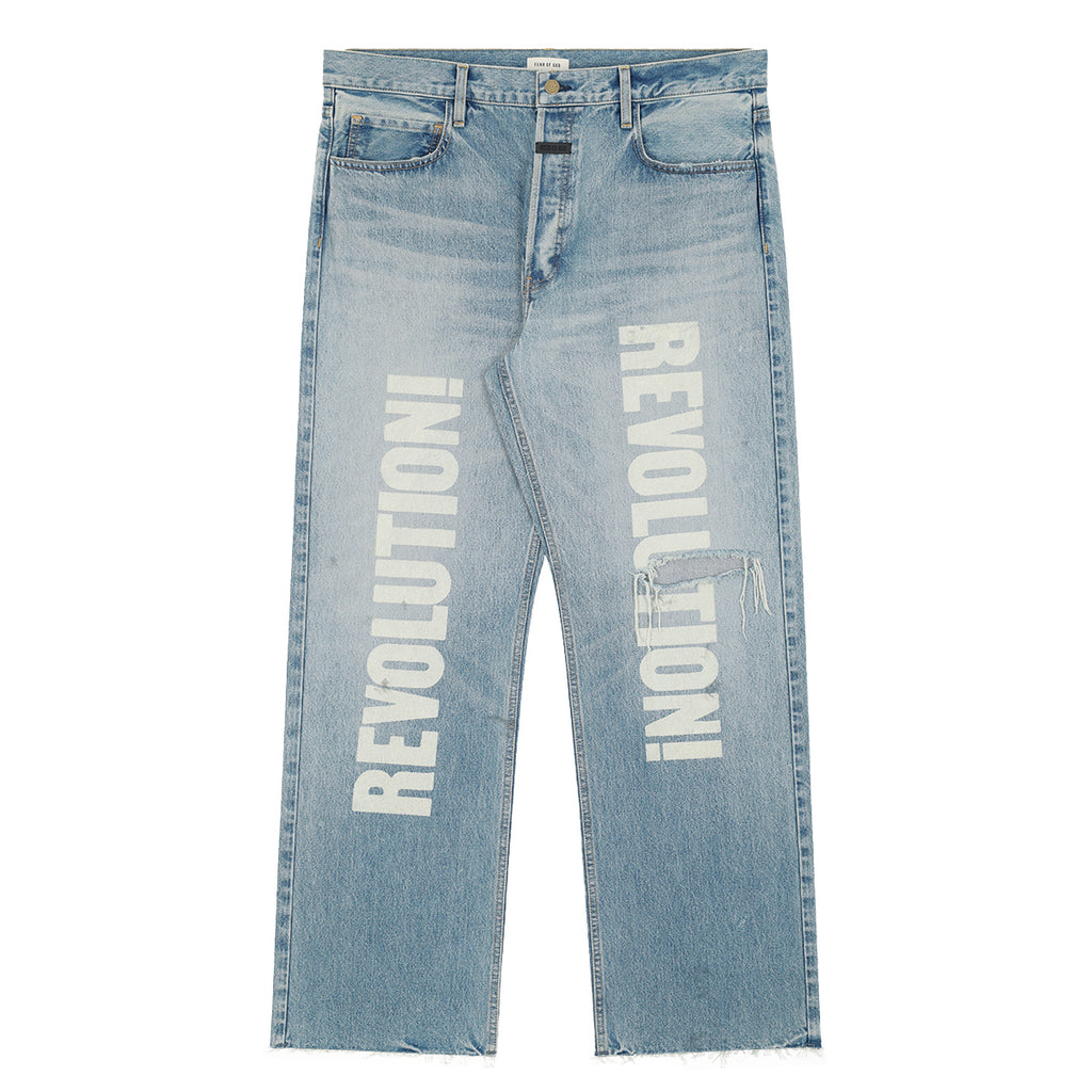 世界50着限定 fear of god×purpose tour デニム 32 FEAR OF GOD(フィアオブゴッド) - STRAIGHT 