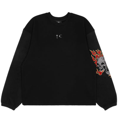 TC TWO FACE SWEATSHIRT - cherry fukuoka - THUG CLUB - SWEAT