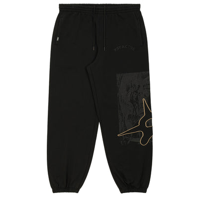 P.A.M. - DECAL SWEATPANT - BLACK WASH - PANTS - cherry fukuoka