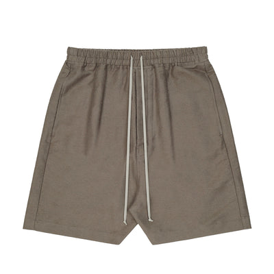 Rick Owens - TOWER F/W 26 FAUN SHORTS - DUST - SHORTS - cherry fukuoka