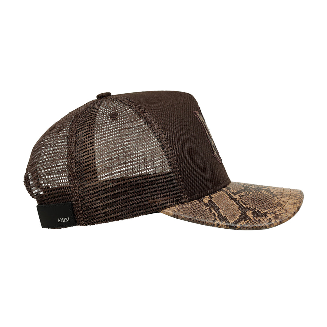 AMIRI(アミリ) - SNAKE MA TRUCKER HAT BROWN キャップ | cherry
