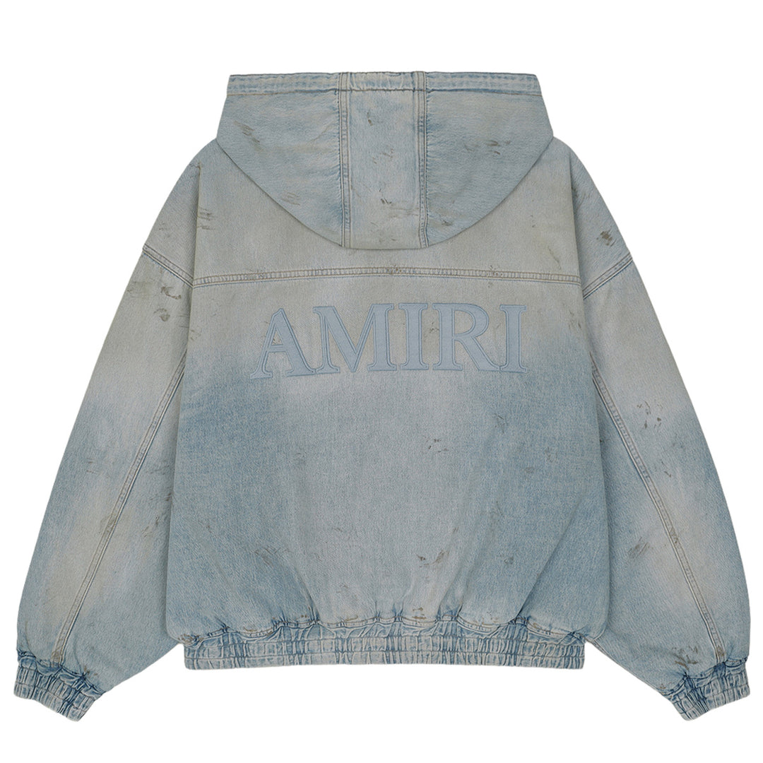 AMIRI　ビジュー装飾　ジップブルゾン　50 AMIRI シャツカラー ツイード ブルゾン ジャケット (AMIRI/ブルゾン