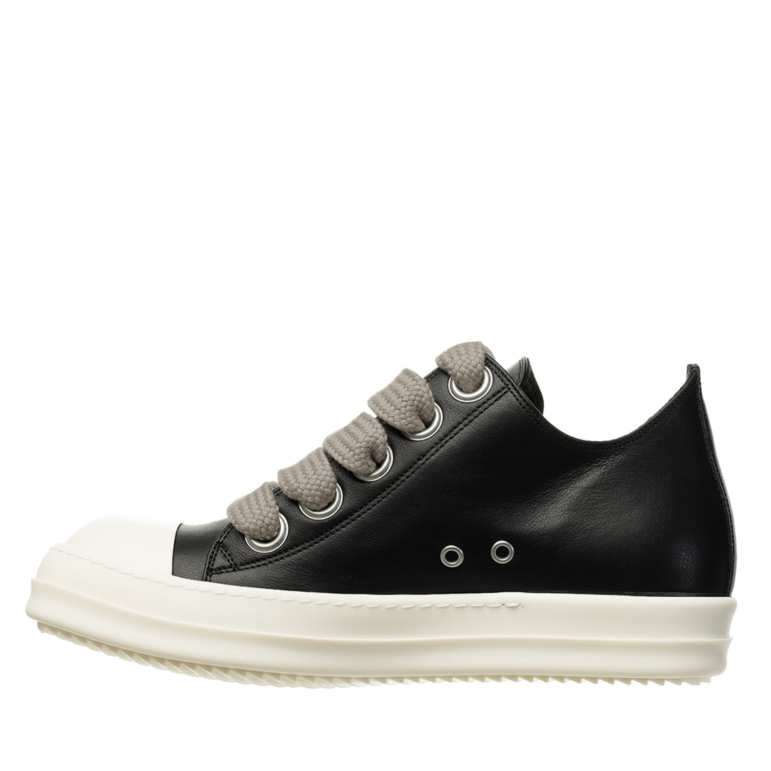 Rick Owens (リックオウエンス) - JUMBOLACE LOW SNEAKS BLACK/MILK