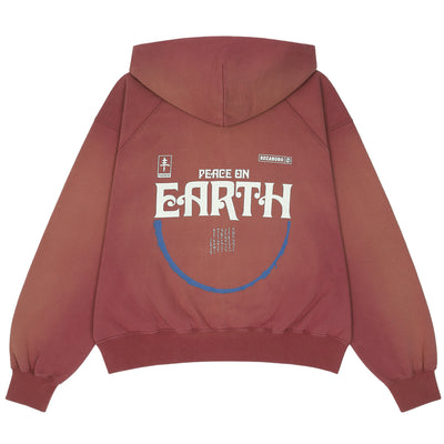 POE PRINT ZIP UP HOODIE