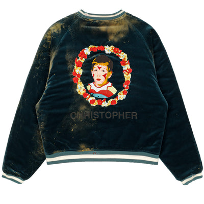 LES SIX - CHRIS CHAN SOUVENIR REVERSIBLE JACKET - GREEN/OFF WHITE - JACKET - cherry fukuoka