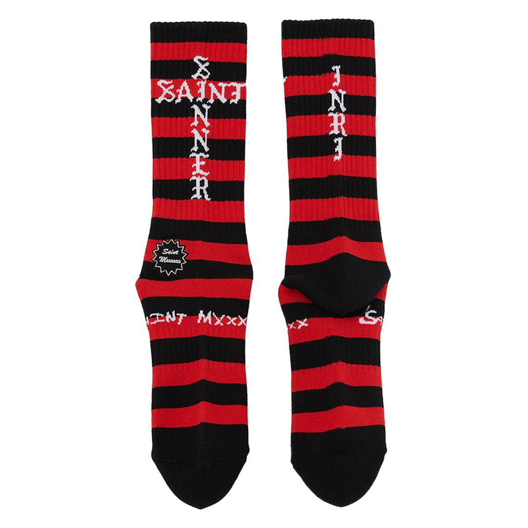 SAINT M××××××（セントマイケル）- SM102 BORDER SOCKS ソックス