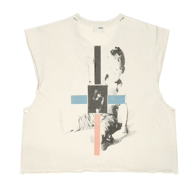 ENFANTS RICHES DÉPRIMÉS - GARDEN OF UNBORN CHILDREN CUT-OFF T-SHIRT - T-SHIRT - DIRTY WHITE - cherry fukuoka