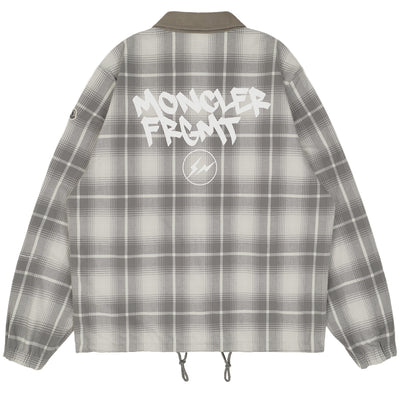 7 MONCLER Fragment Hiroshi Fujiwara - RYUHA REVERSIBLE SHIRT JACKET - GREY/WHITE - JACKET - cherry fukuoka